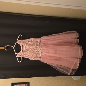 A beautiful pink casual party dress